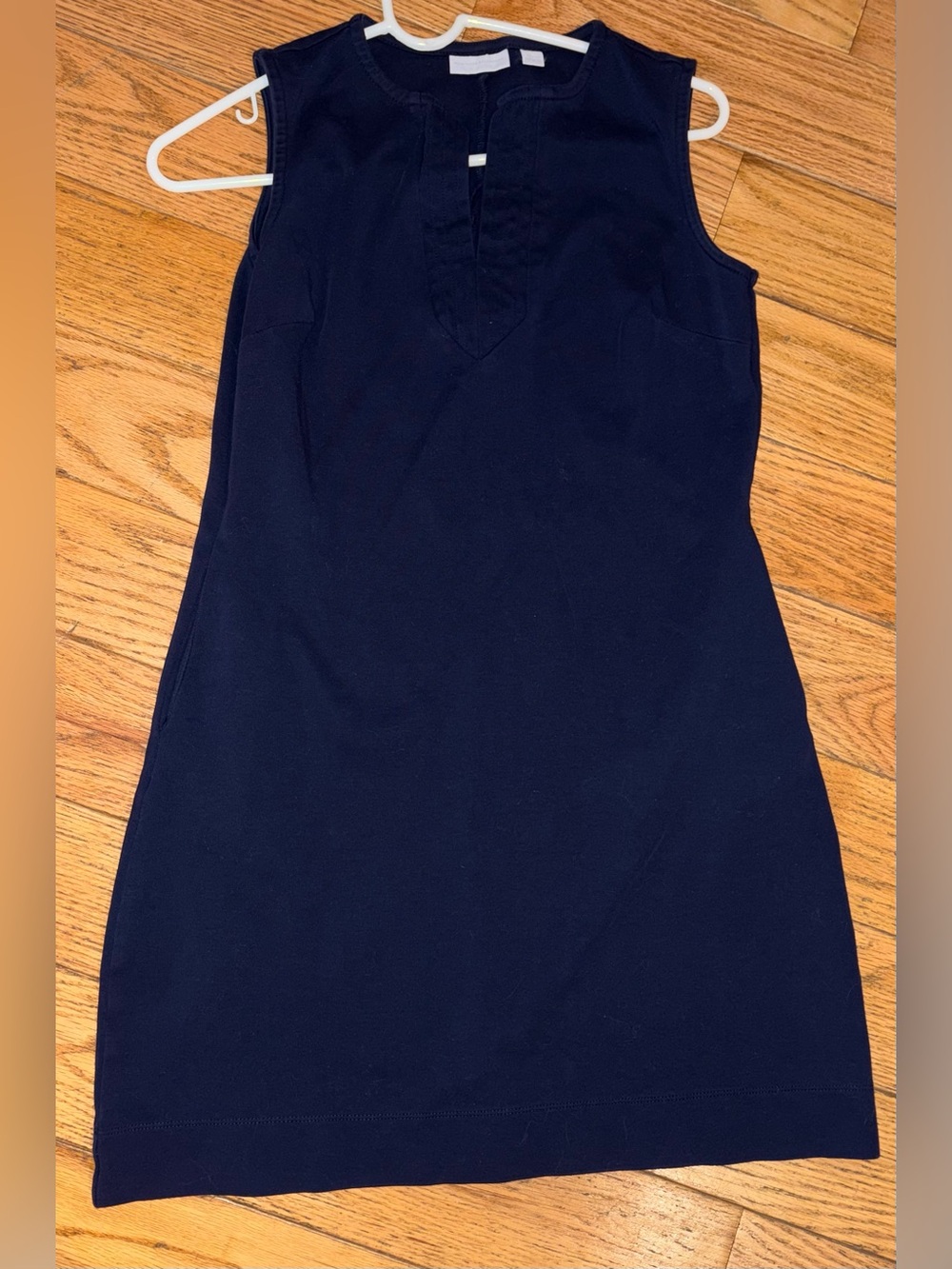 New York & Company Navy Sleeveless Midi Dress